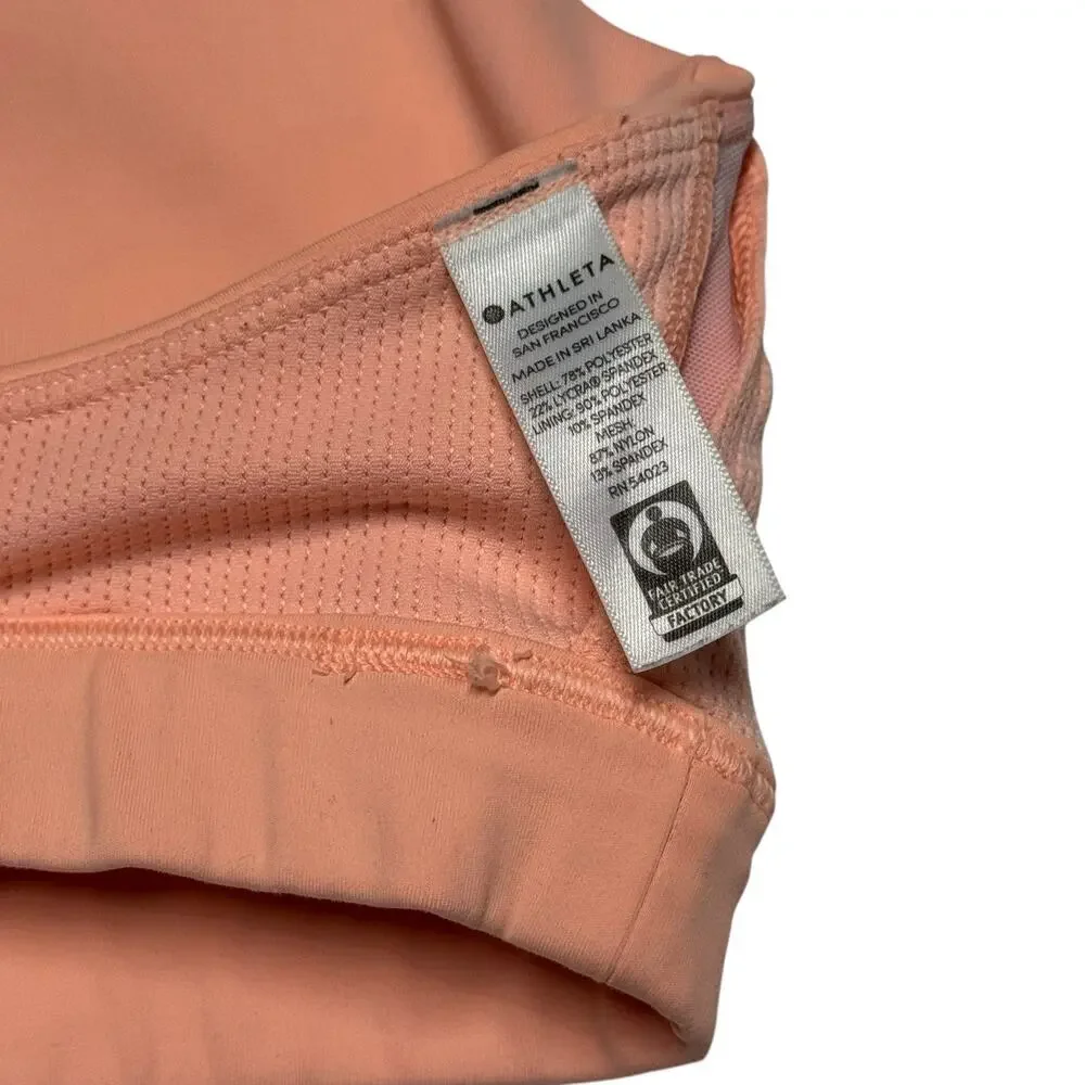 Athleta Racerback Sports Bra Peach Medium